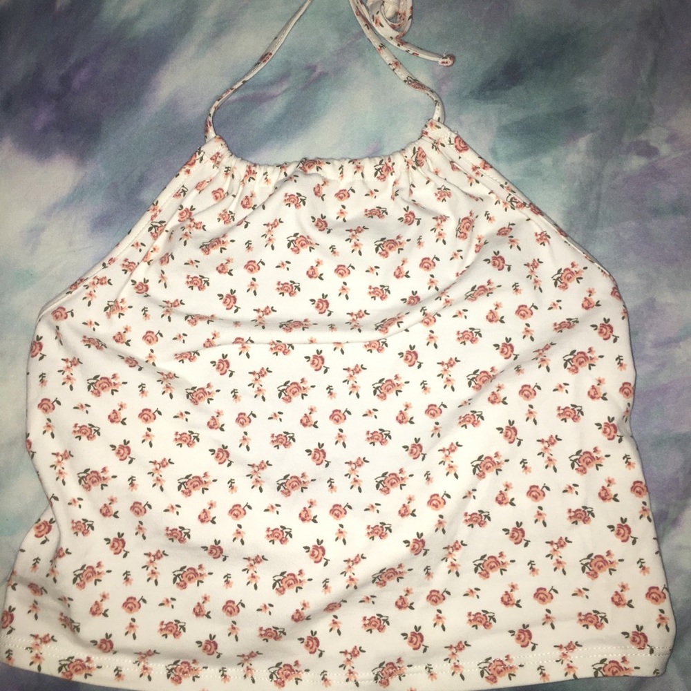 Floral halter top